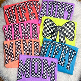 Checkered Comfort Colors Neon Printed Tee