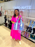CASE•MATE Large Jelly Tote  - Carolina Blue Crochet Wavy